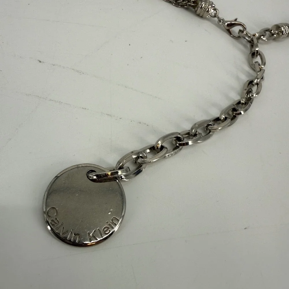 Calvin Klein Silver Tone Multi Chain Hip Belt Waist Chain Y2K‎ Statement 36